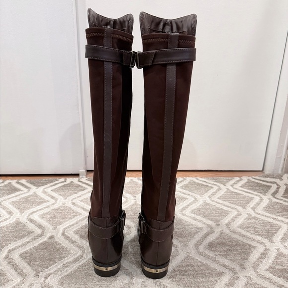 Vince Camuto Brown Leather Quilted Knee-High Boots/Women/ Size 7.5/ Like New - Picture 10 of 13